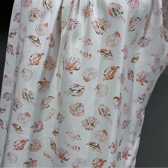 Shells print cap sleeve light cap sleeve blouse - Picture 4 of 14
